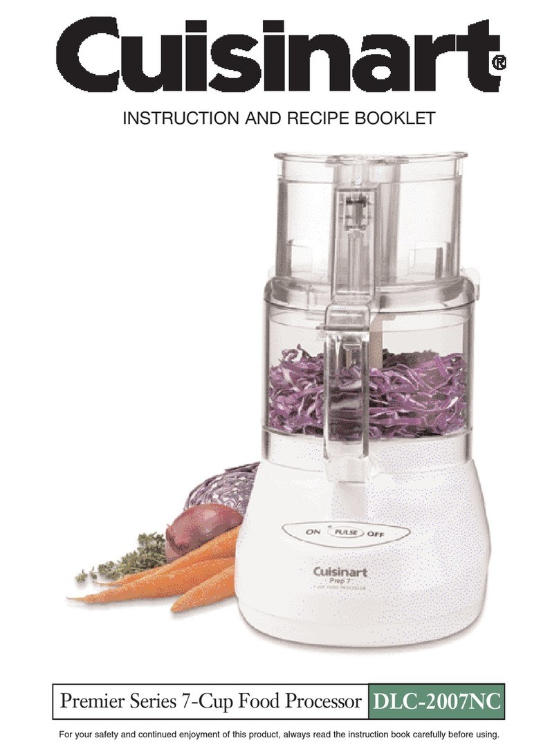 Cuisinart DLC-2007NC - Food Processor - 7 Cup Service manual