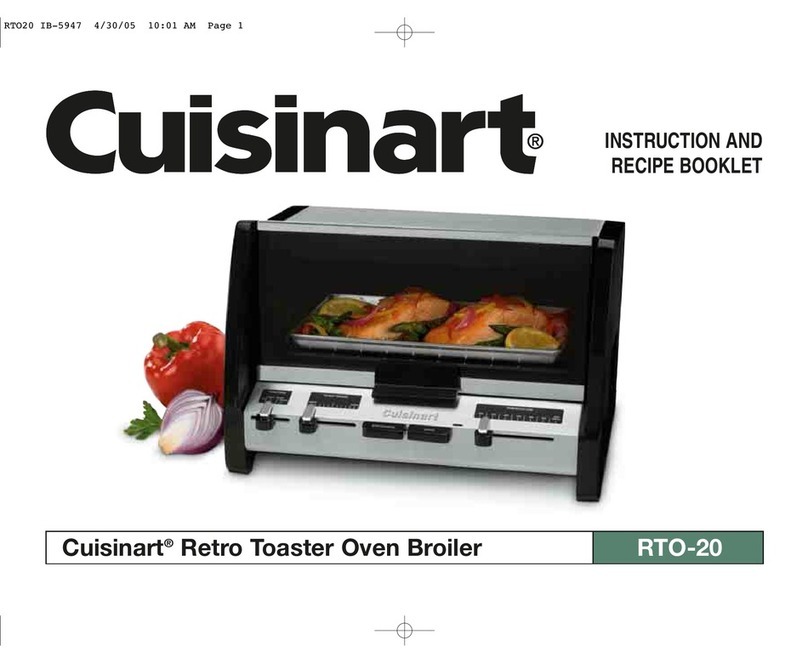 Cuisinart RTO-20 INSTRUCTION AND RECIPE BOOKLET