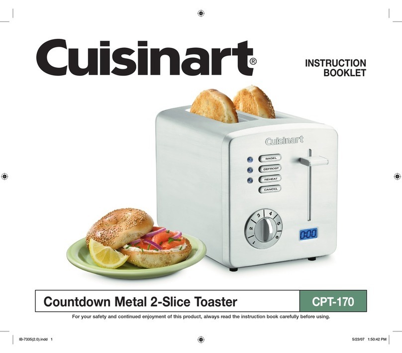 Cuisinart CPT-170 Instruction booklet