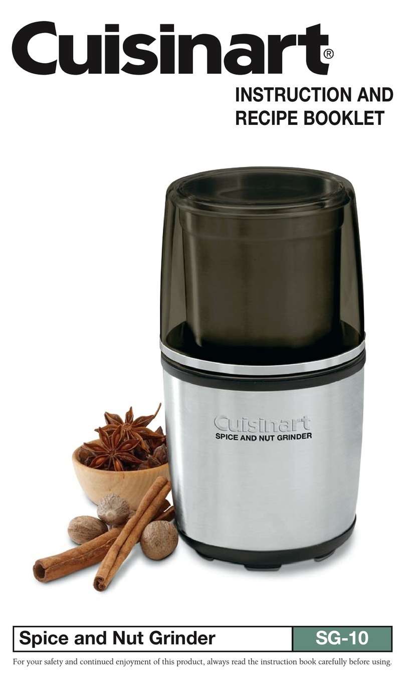 Cuisinart SG-10 INSTRUCTION AND RECIPE BOOKLET