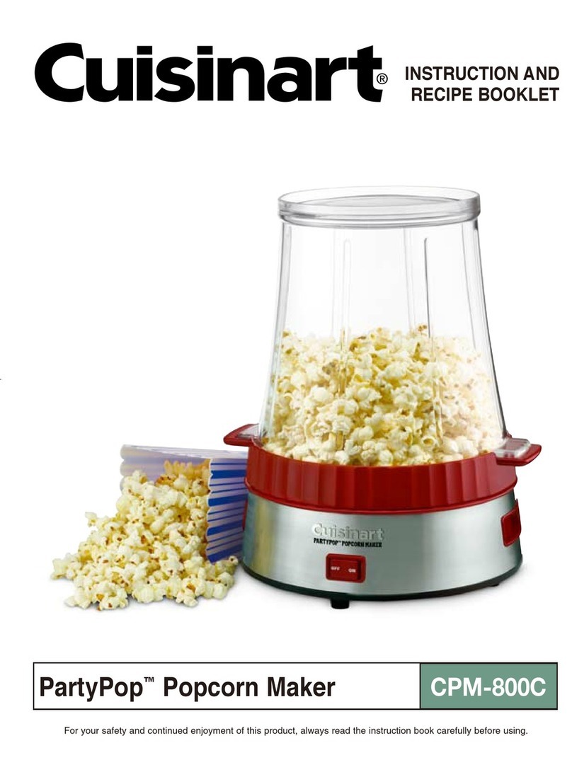 Cuisinart PartyPop CPM-800C Service manual