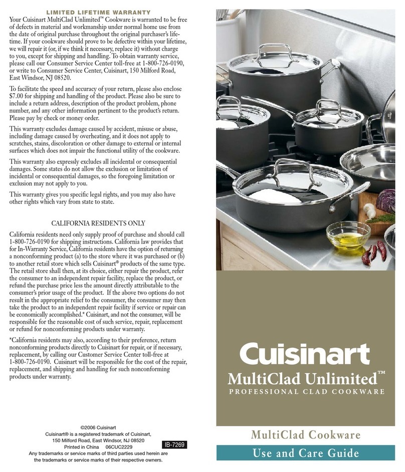 Cuisinart MCU12 - MultiClad Unlimited Dishwasher Safe... User manual