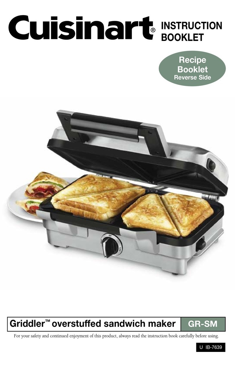 Cuisinart Griddler GR-SM Instruction booklet