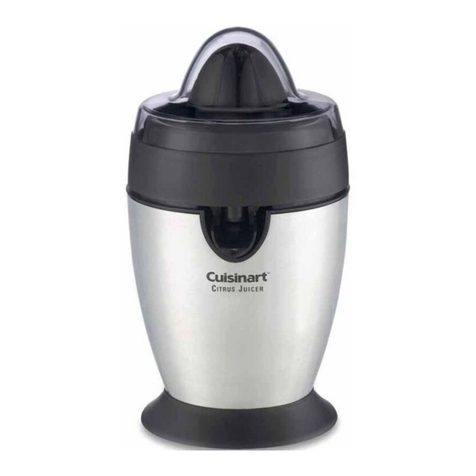 Cuisinart CCJ-100C INSTRUCTION AND RECIPE BOOKLET