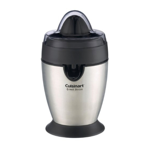 Cuisinart CCJ-100 - Citrus Pro Juicer Instruction/recipe booklet