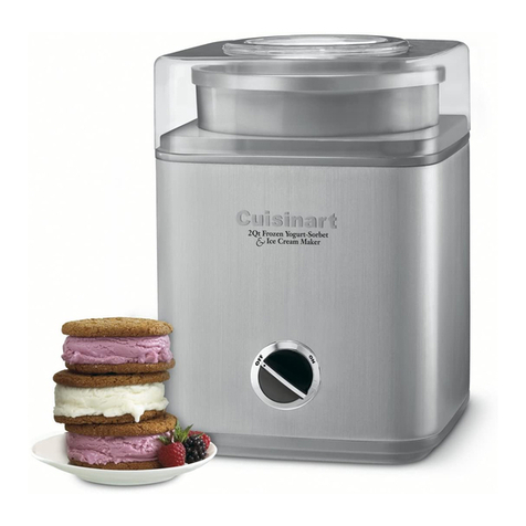 Cuisinart Pure Indulgence ICE-30BCC Series Service manual