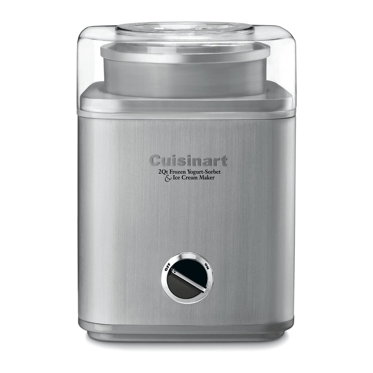 Cuisinart Pure Indulgence ICE-30BC Series Service manual