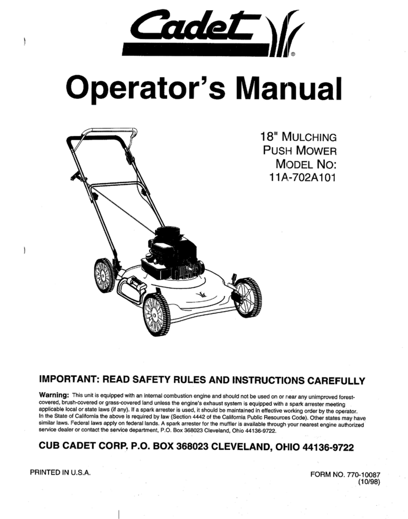 Cadet 11A-702A101 User manual Cadet 11A-702A101 User manual