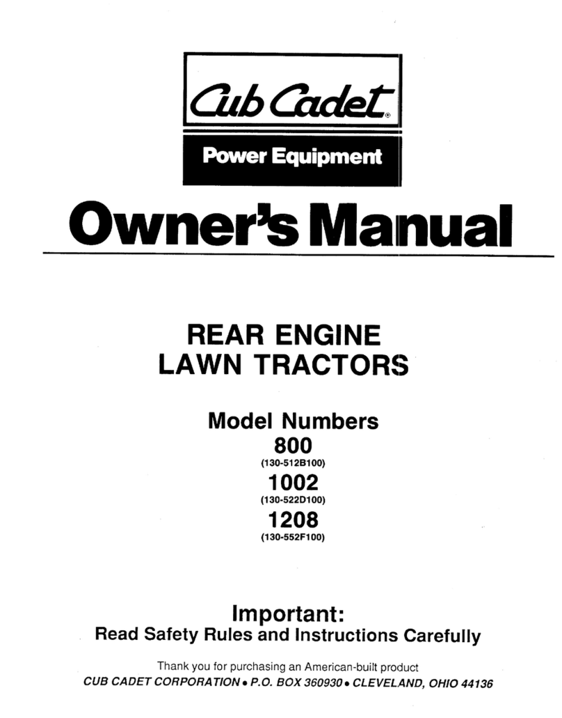 Cub Cadet 1002 User manual Cub Cadet 1002 User manual