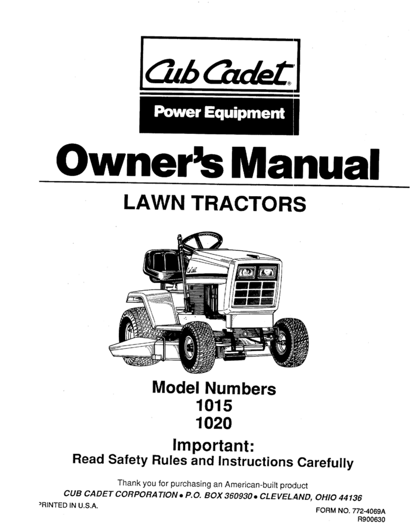 Cub Cadet 1015 User manual Cub Cadet 1015 User manual