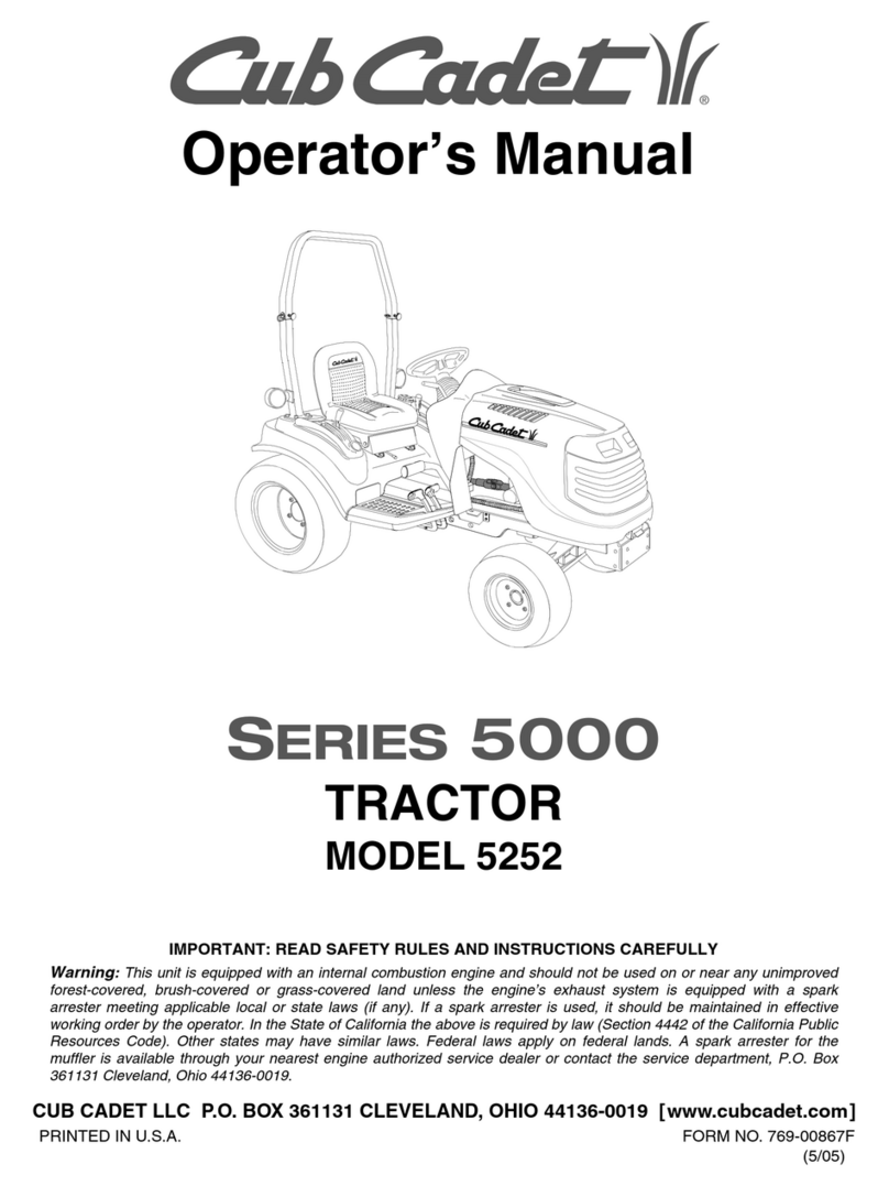 Cub Cadet SERIES 5000 5252 User manual Cub Cadet SERIES 5000 5252 User manual