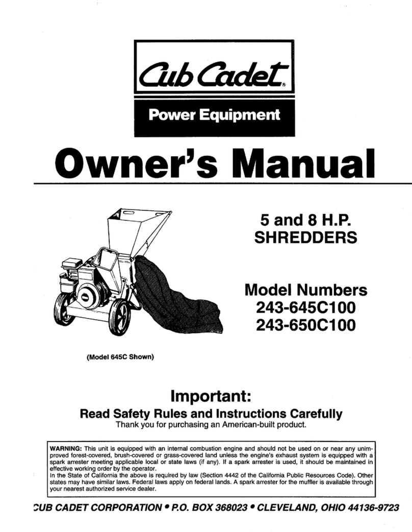 Cub Cadet 243-645C100 owner's manual