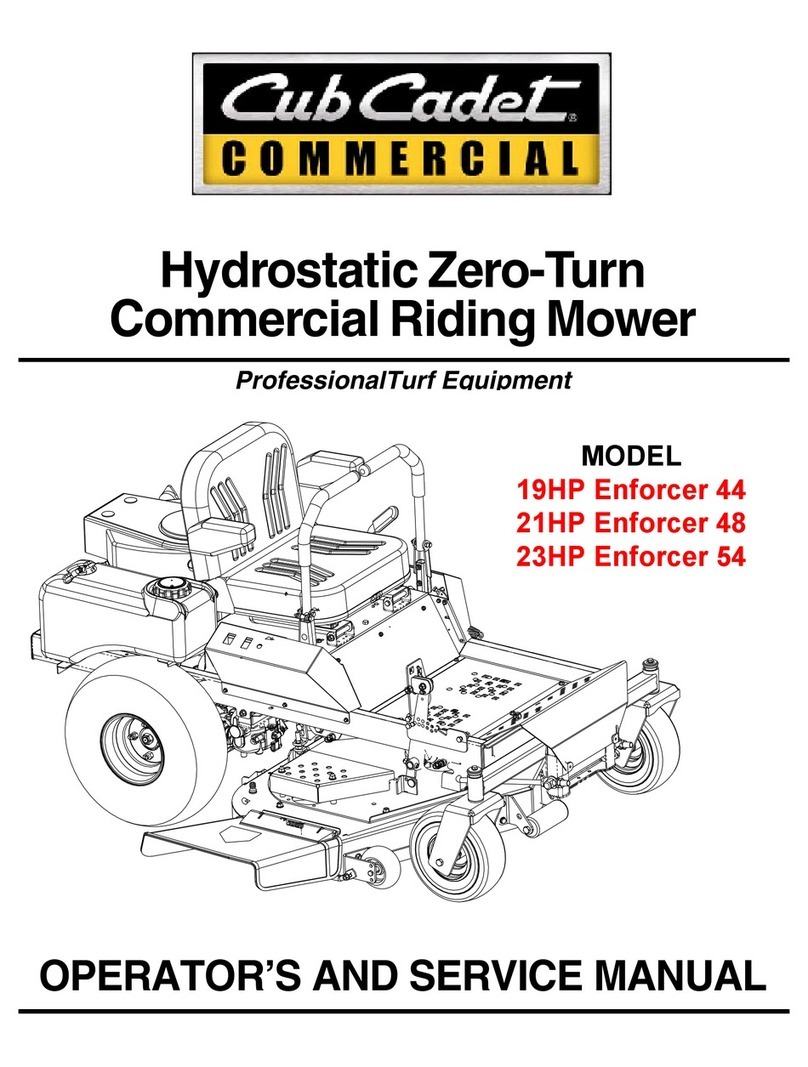 Cub Cadet 19HP Enforcer 44, 21HP Enforce Operating manual