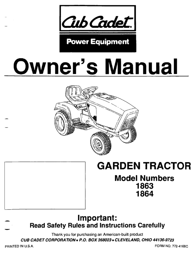 Cub Cadet 1863 User manual