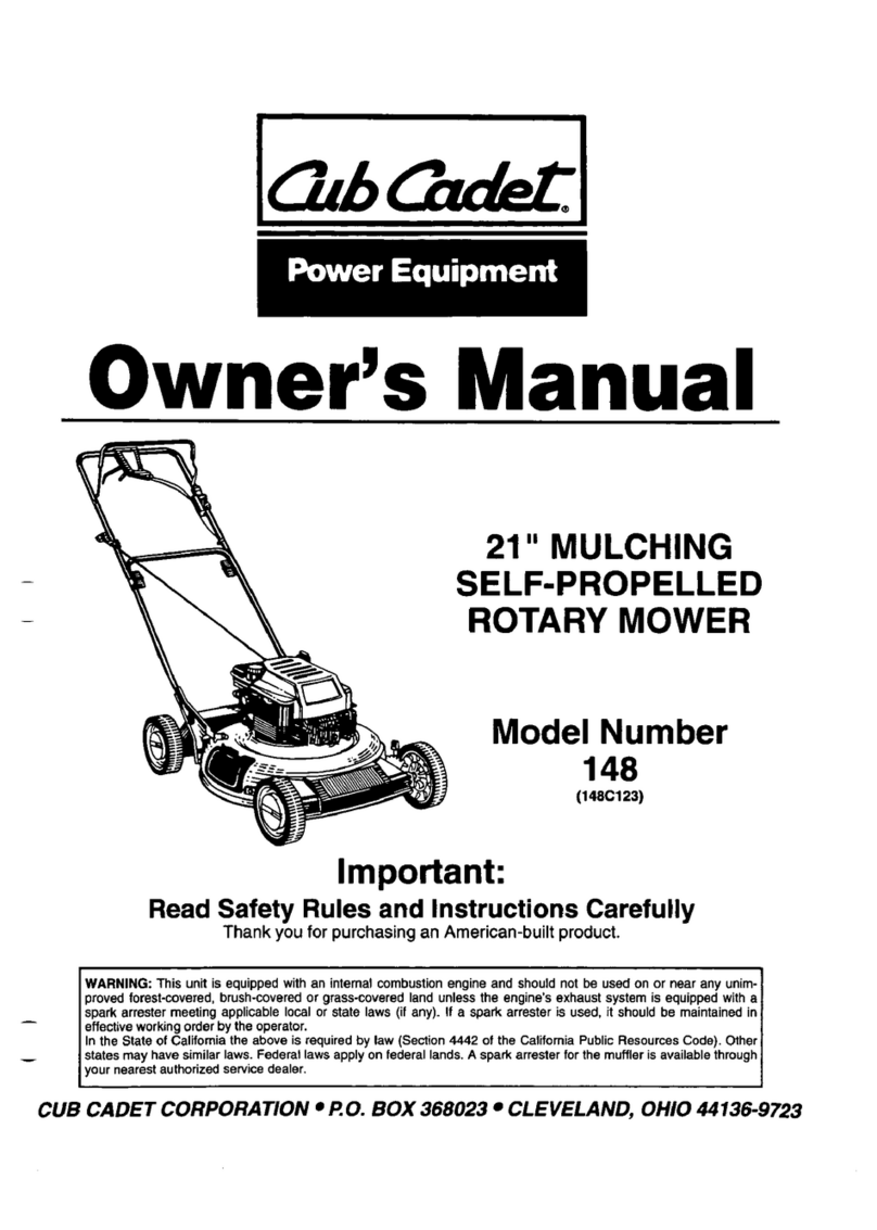 Cub Cadet 148 owner's manual