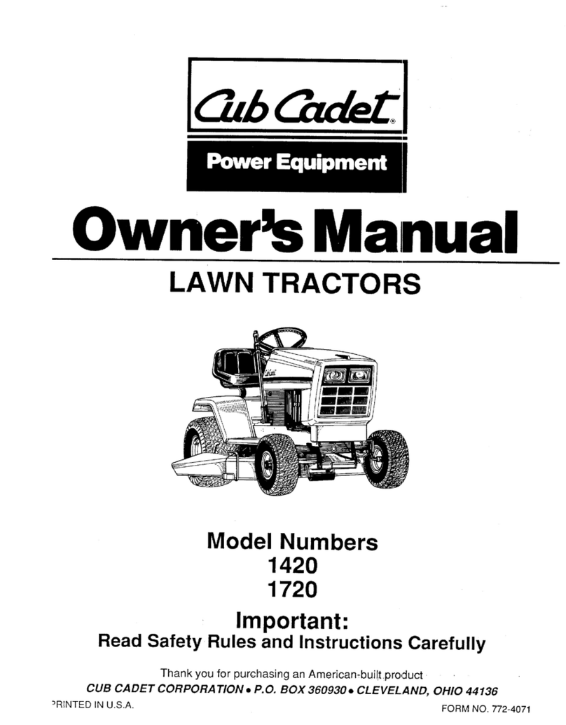 Cub Cadet 1420 User manual