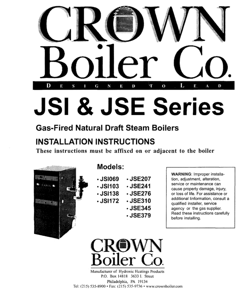 Crown Boiler JSE207 installation instructions