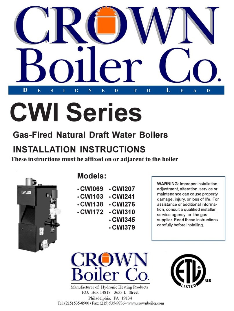 Crown Boiler CWI Series User manual Crown Boiler CWI Series User manual