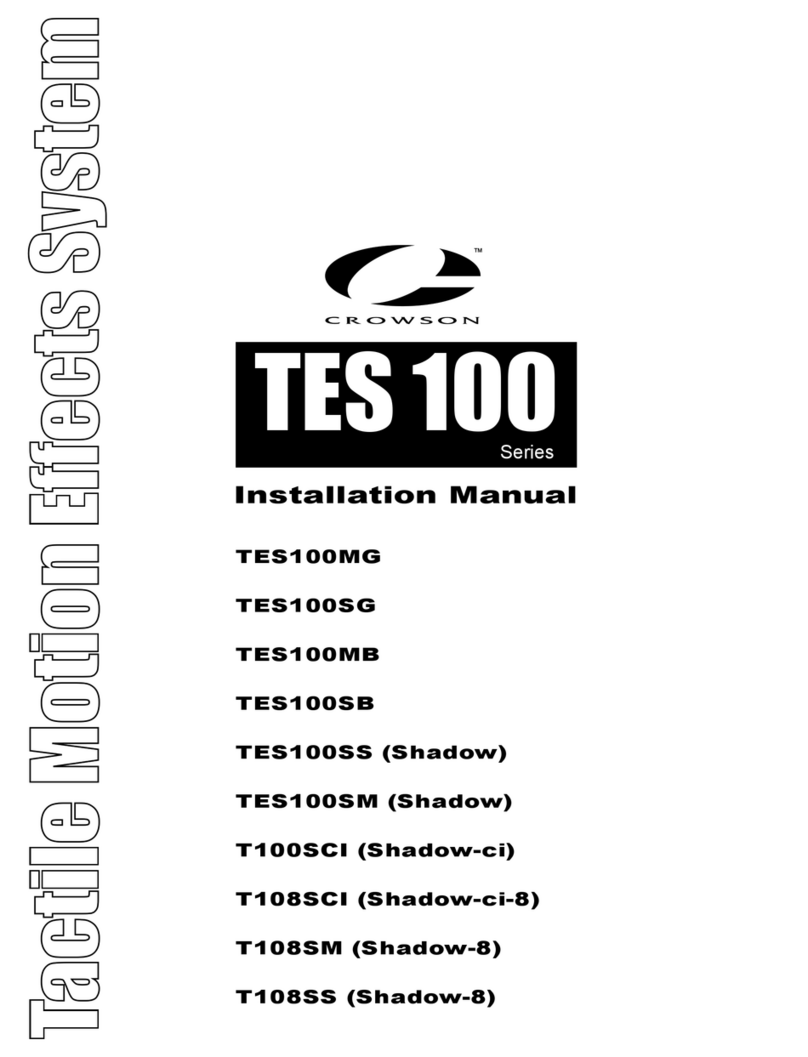 Crowson Tactile Motion Effects System T100SCI installation manual