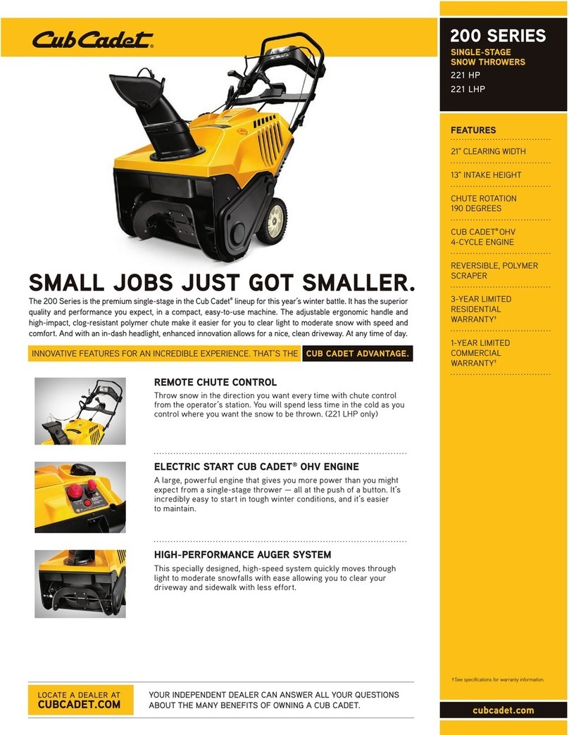 Cub Cadet 221 LHP User manual