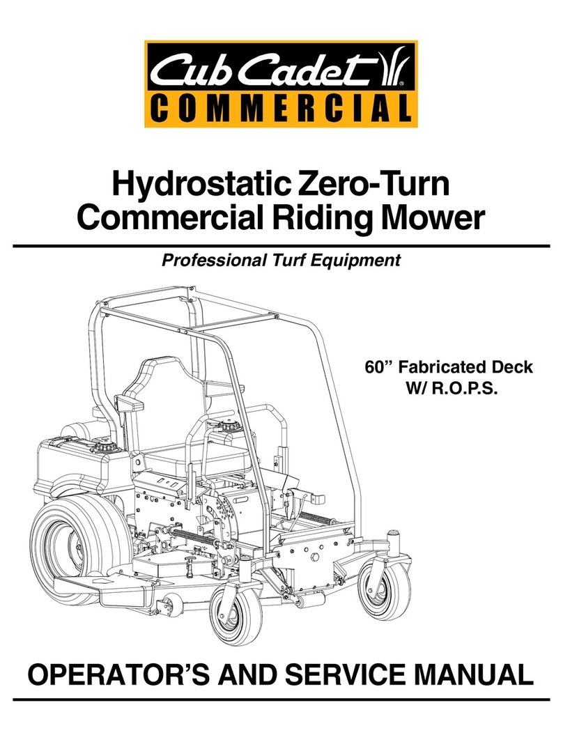 Cub Cadet Zero-Turn Commercial Riding Mower Operating manual
