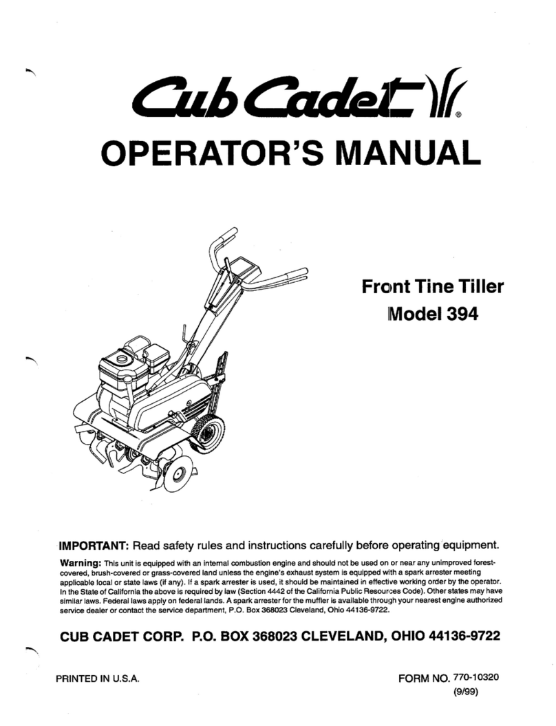 Cub Cadet 394 User manual