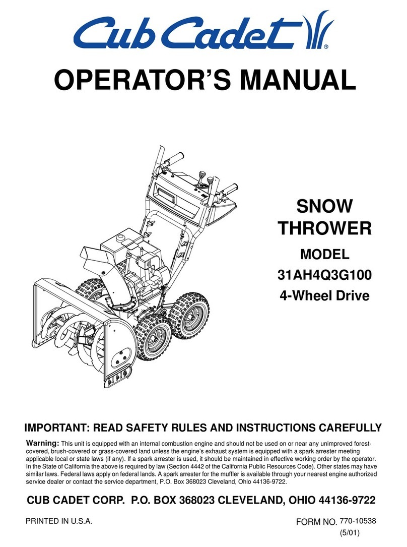 Cub Cadet 770-10538 31AH4Q3G100 User manual