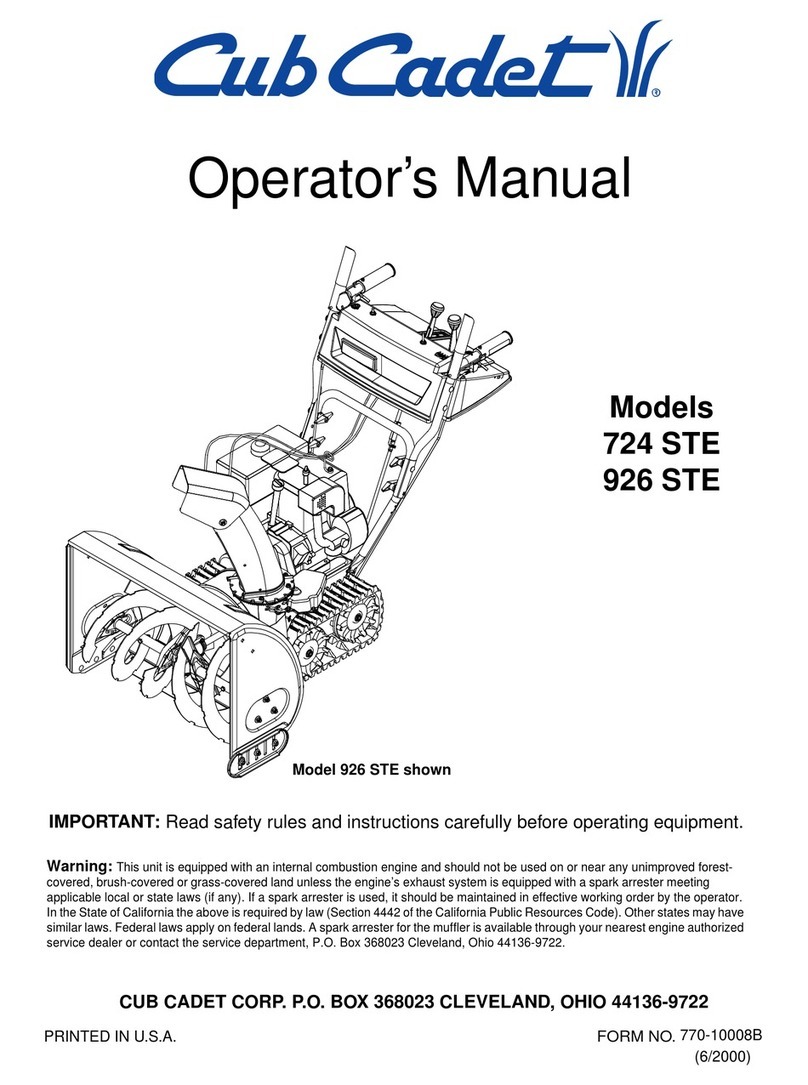 Cub Cadet 724 STE User manual