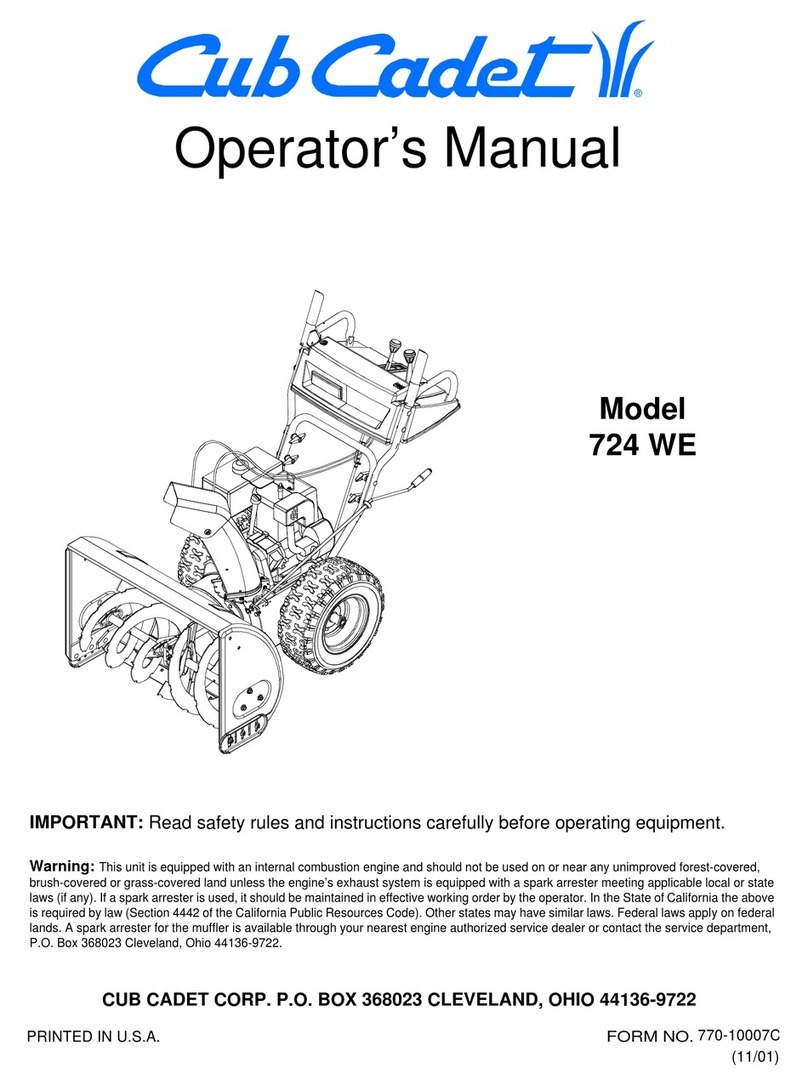 Cub Cadet 724 WE User manual Cub Cadet 724 WE User manual