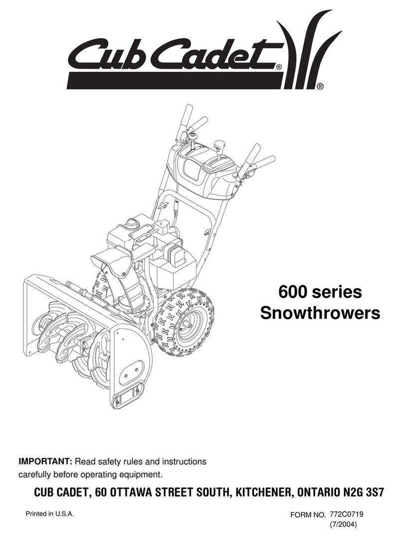 Cub Cadet 600 series owner's manual