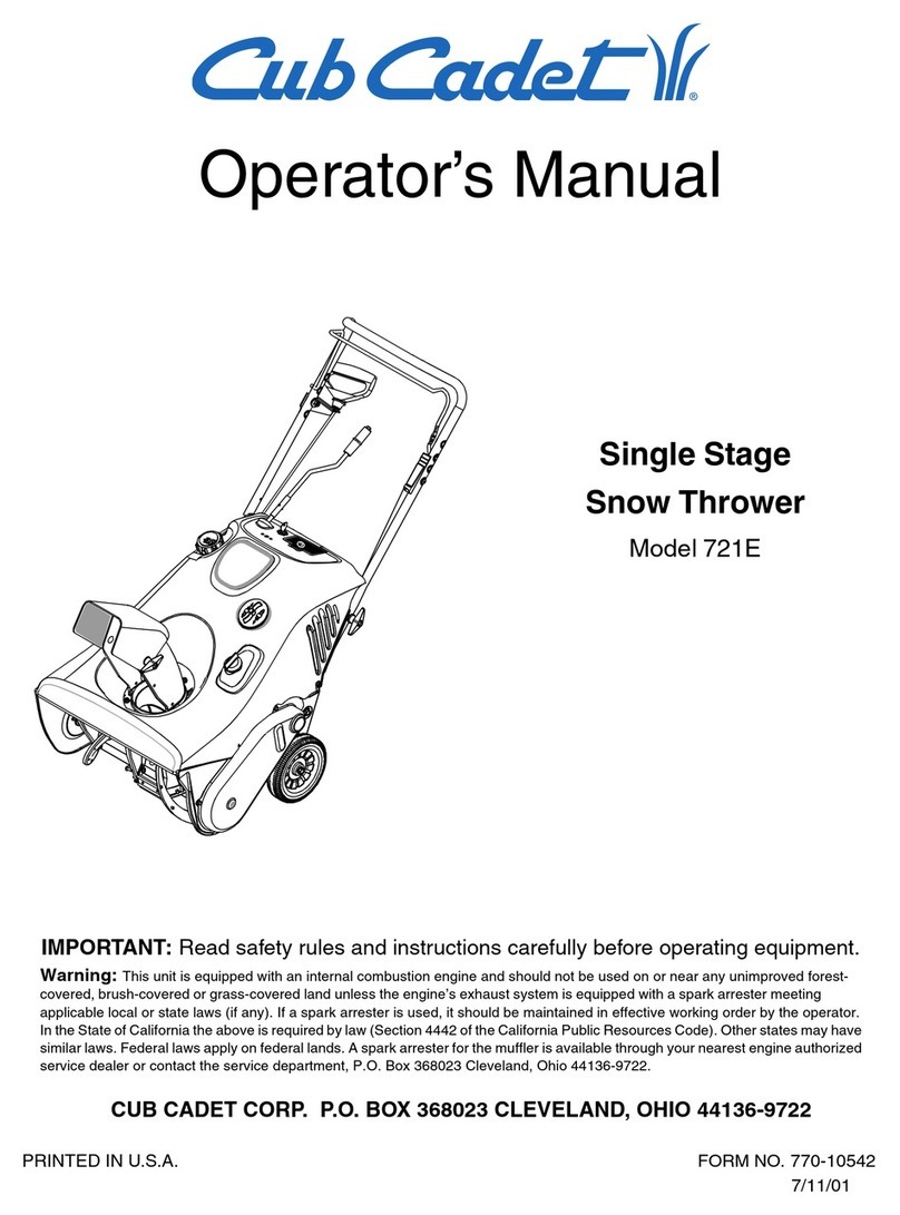 Cub Cadet 721E User manual