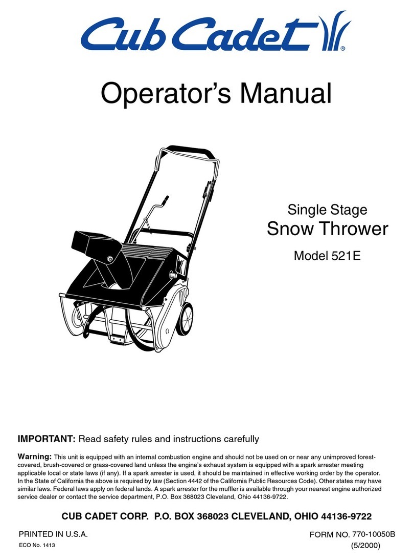 Cub Cadet 521E User manual
