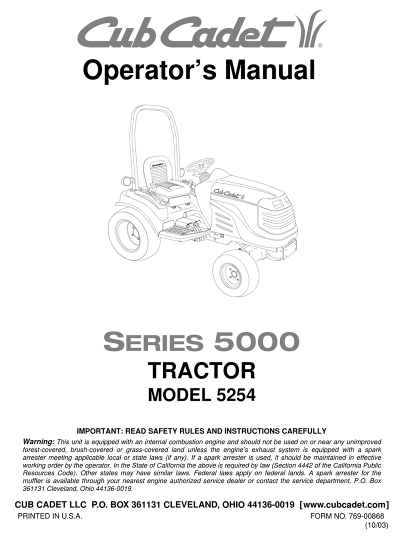 Cub Cadet SERIES 5000 5252 User manual