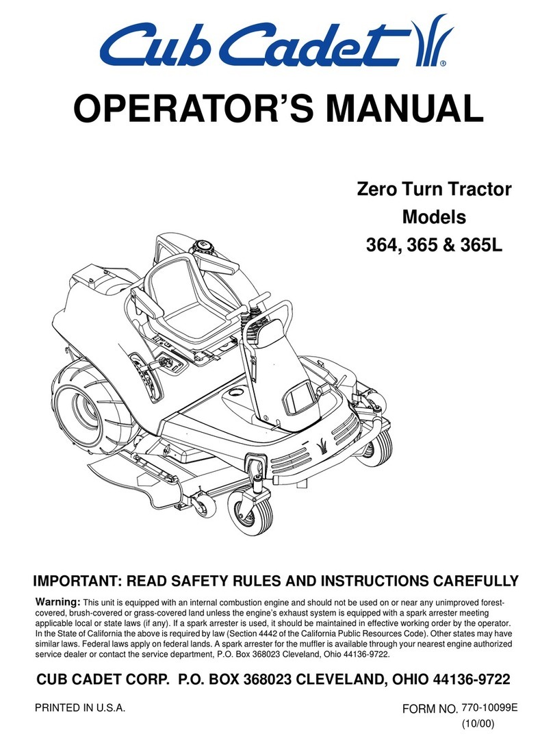 Cub Cadet 364 User manual Cub Cadet 364 User manual
