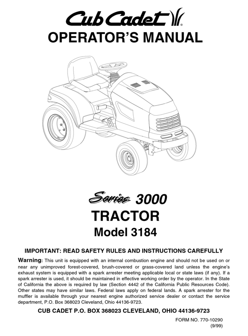 Cub Cadet 3184 Operator's manual