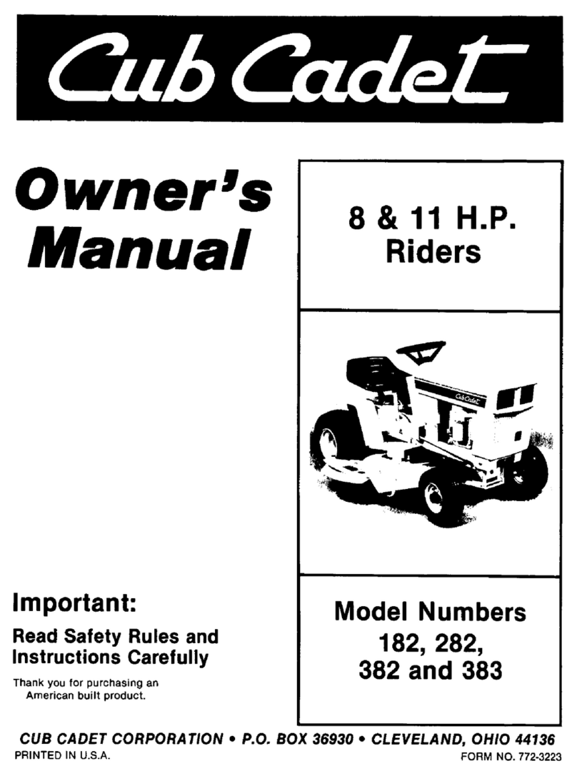 Cub Cadet 282 User manual