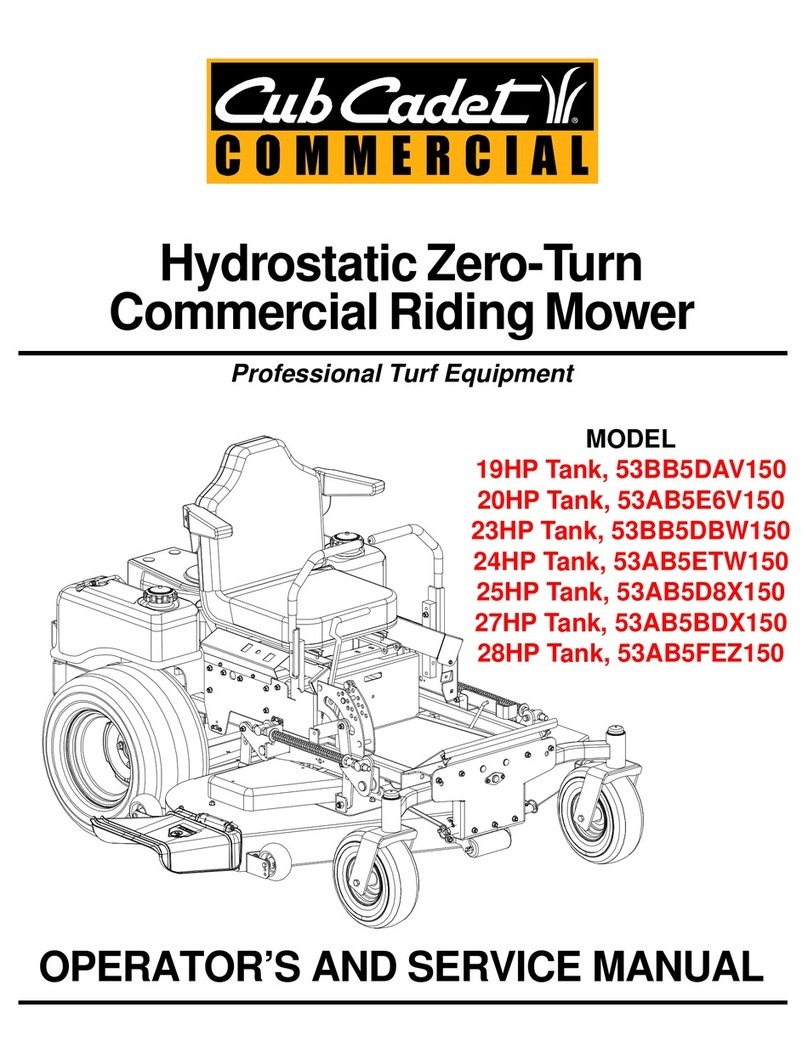 Cub Cadet 24HP Tank 53AB5ETW150, 19HP Ta Operating manual Cub Cadet 24HP Tank 53AB5ETW150, 19HP Ta Operating manual