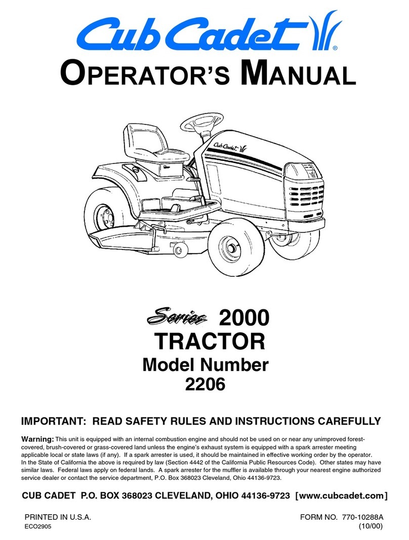 Cub Cadet 2206 Operator's manual