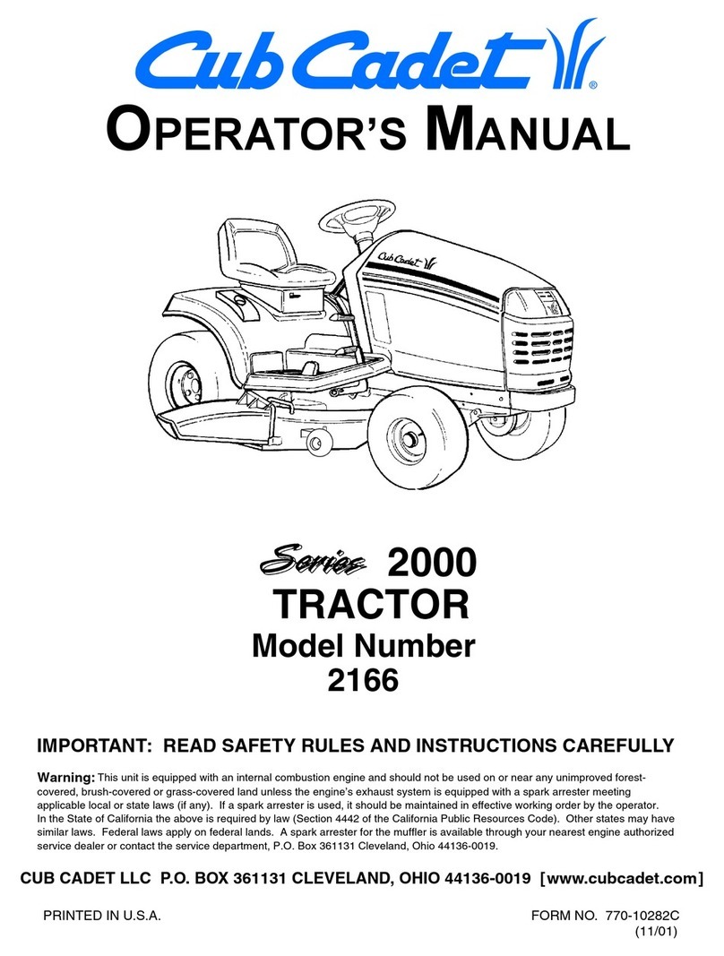 Cub Cadet 2166 Operator's manual