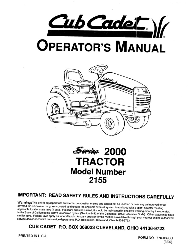 Cub Cadet 2155 User manual