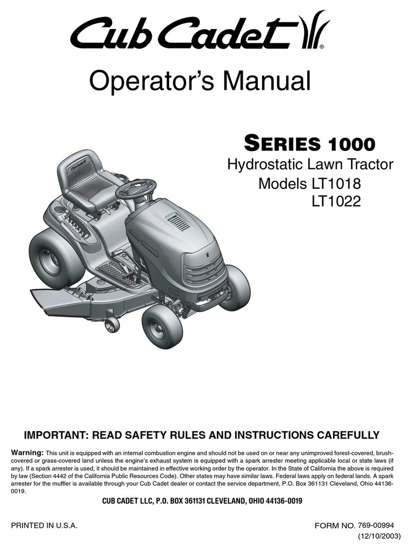 Cub Cadet LT1022 User manual Cub Cadet LT1022 User manual