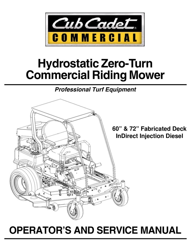 Cub Cadet Fabricated Deck InDirect Injection Diesel Operating manual