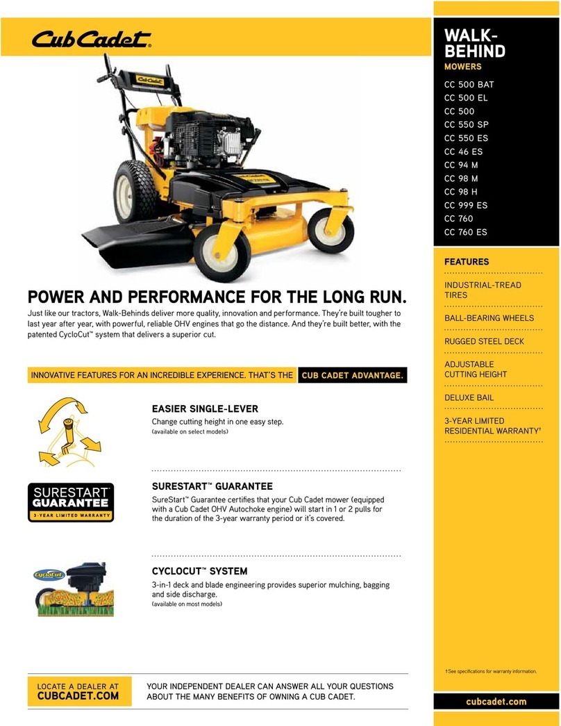 Cub Cadet CC 500 User manual Cub Cadet CC 500 User manual