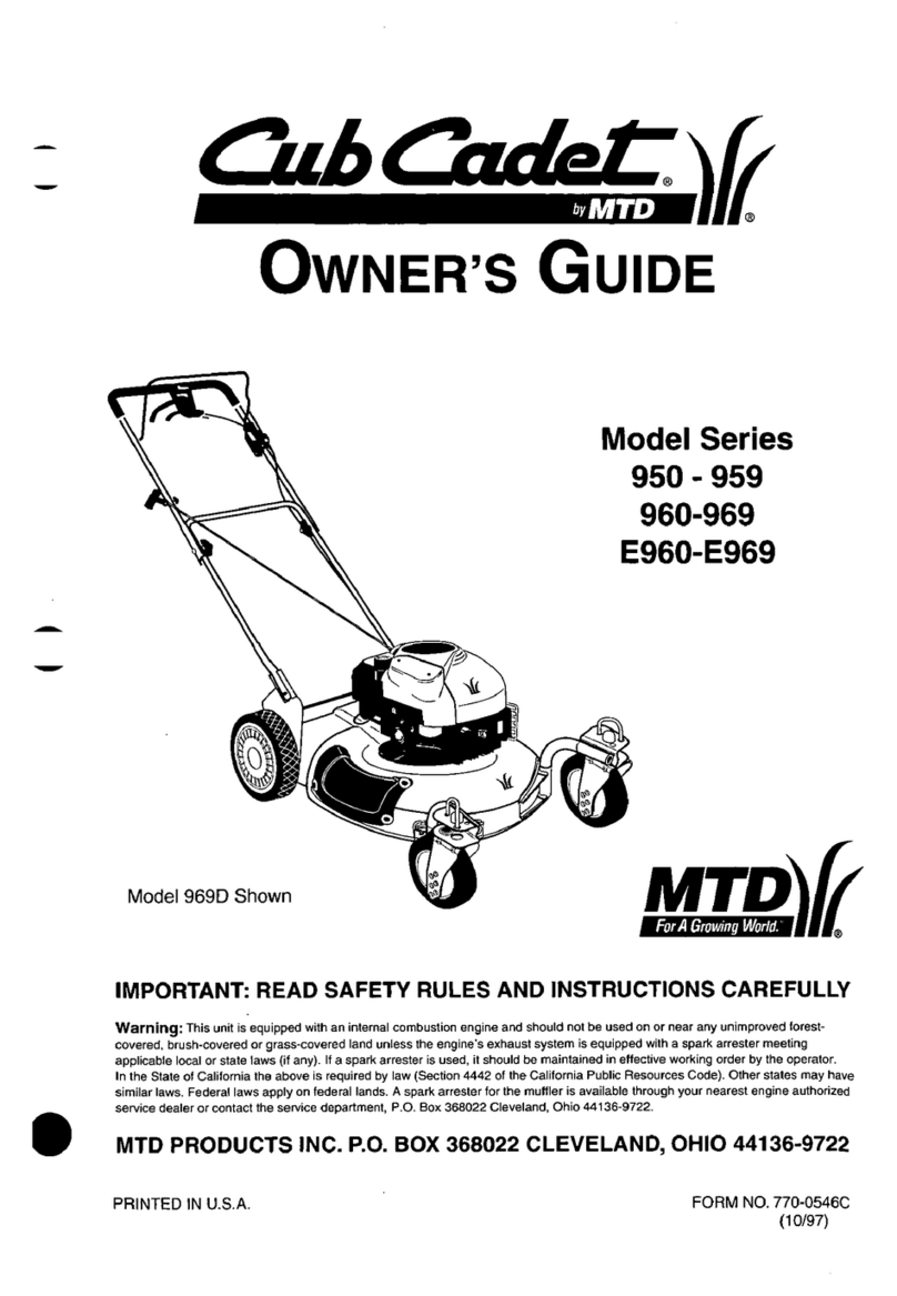 Cub Cadet 950-959 User manual