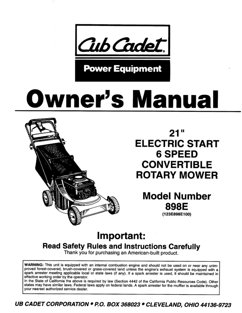 Cub Cadet 898E User manual