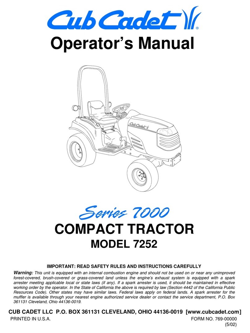 Cub Cadet 7252 Operator's manual