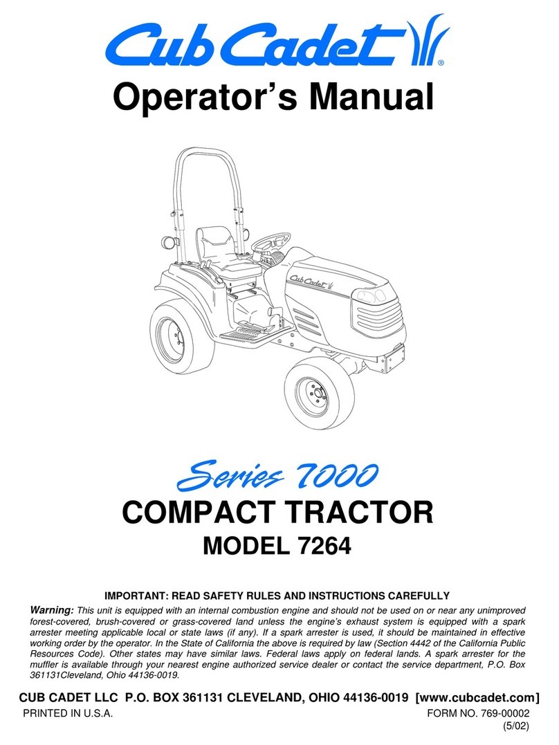 Cub Cadet 7264 Operator's manual