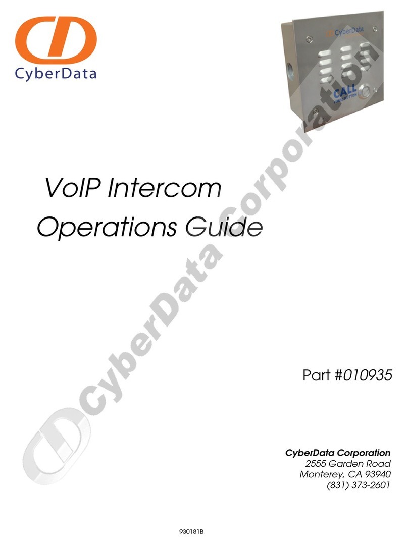 CyberData VoIP Desktop Intercom Operation guide