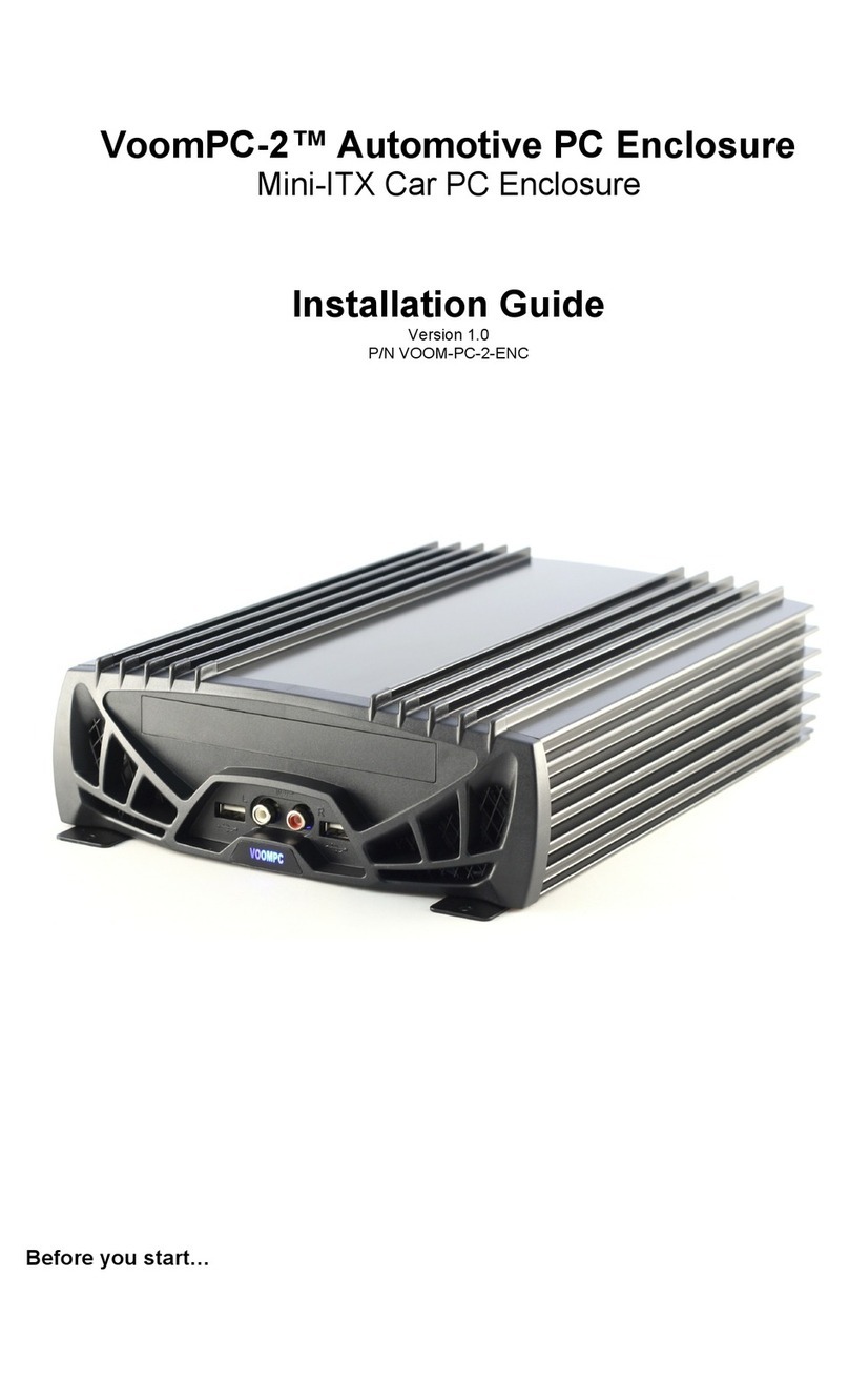 Curtis Computer Automotive PC Enclosure VoomPC-2 installation guide Curtis Computer Automotive PC Enclosure VoomPC-2 installation guide