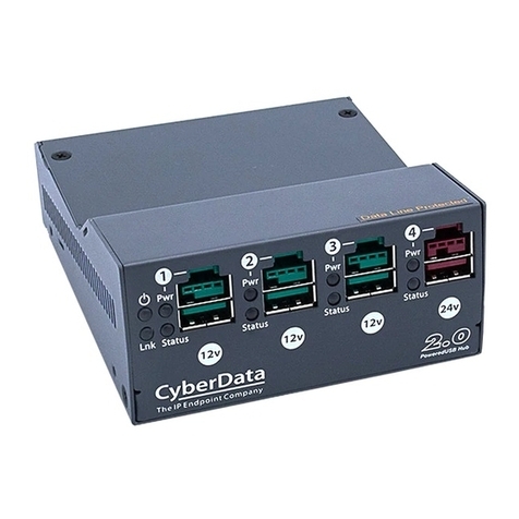 CyberData 4-Port PoweredUSB 2.0 Hub 011006 User manual